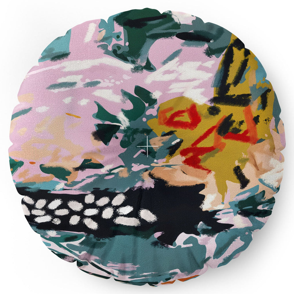 83 Oranges The Olive Watcher Floor Pillow Round