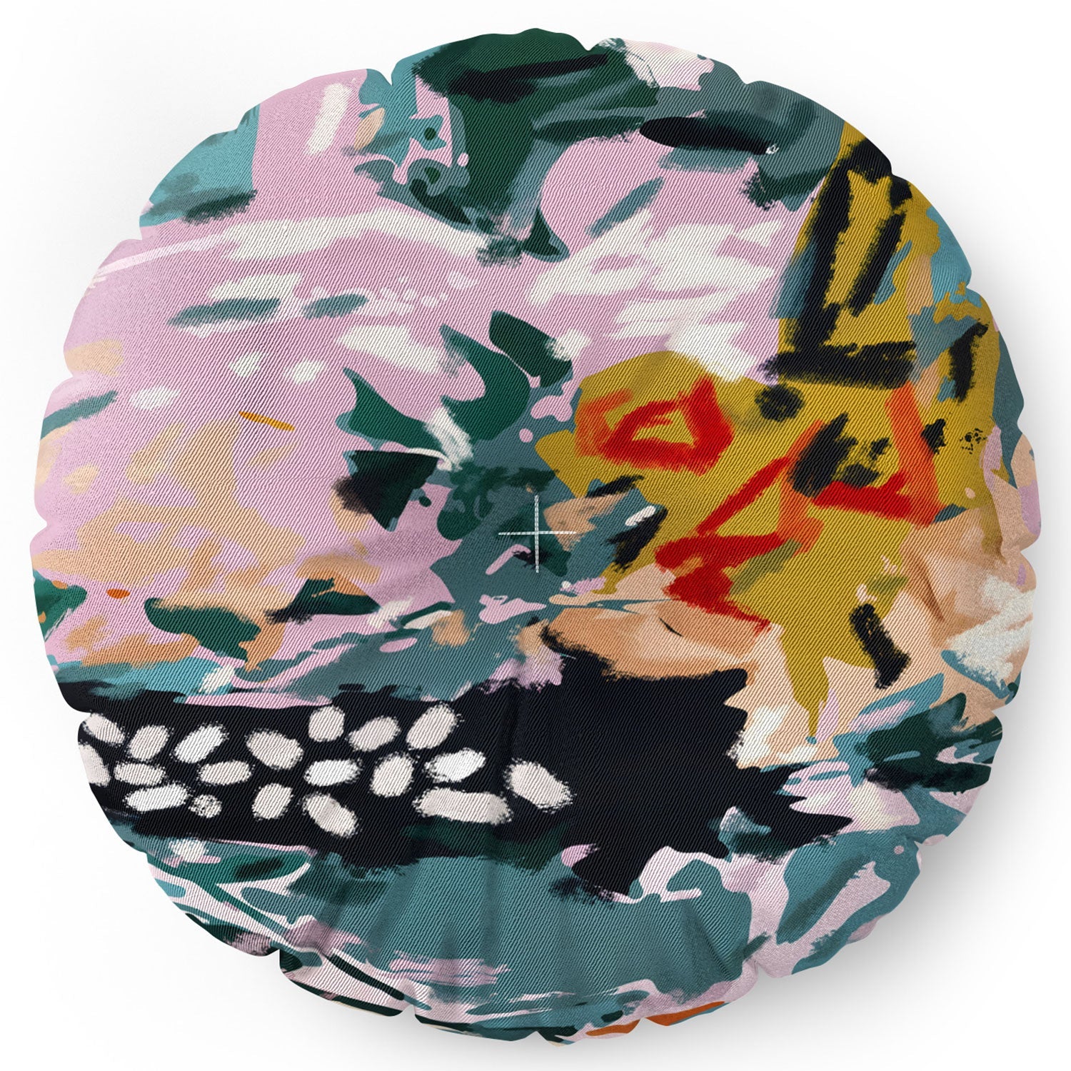 83 Oranges The Olive Watcher Floor Pillow Round