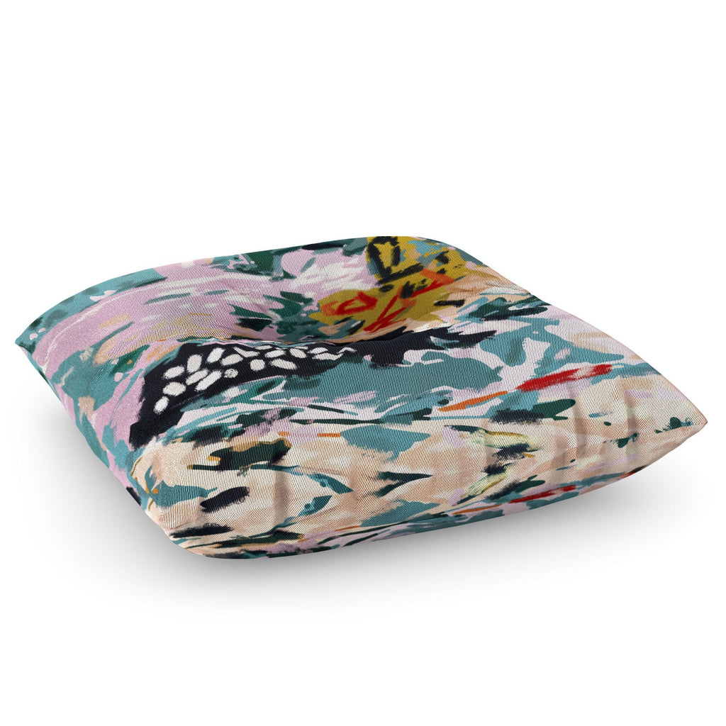 83 Oranges The Olive Watcher Floor Pillow Square