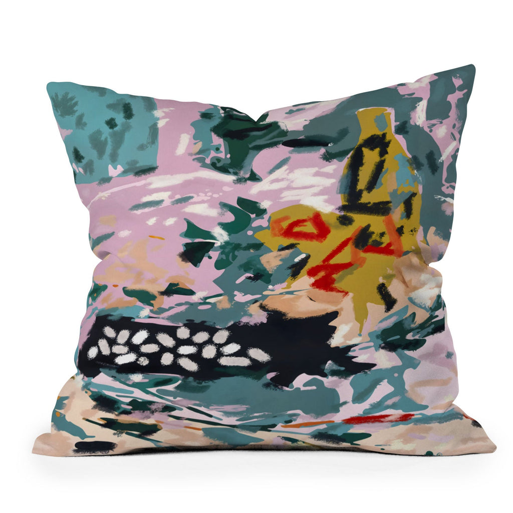 83 Oranges The Olive Watcher Outdoor Throw Pillow