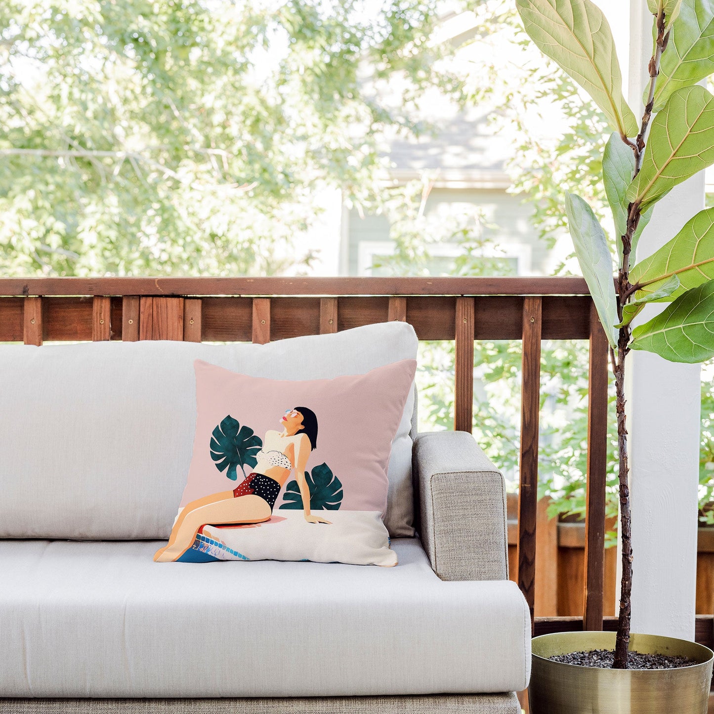 83 Oranges This Sunday Outdoor Throw Pillow