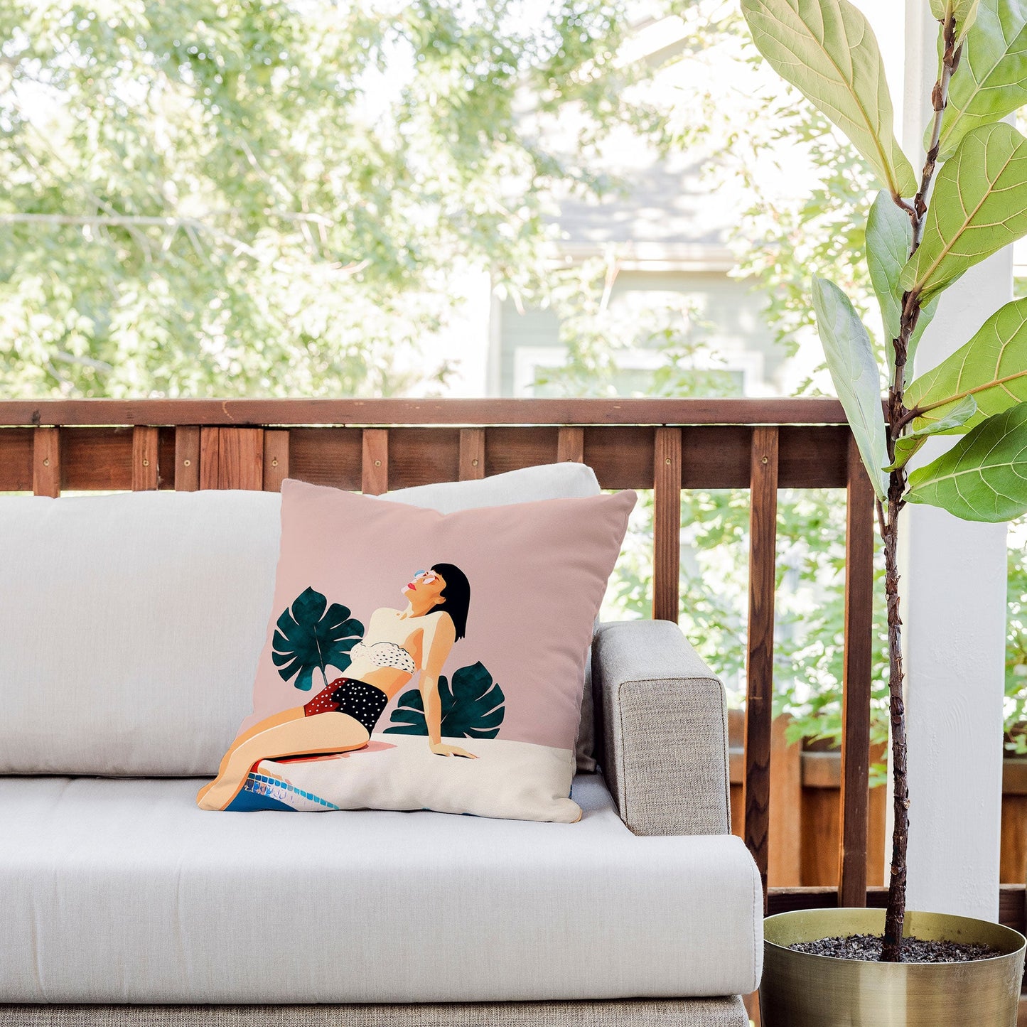 83 Oranges This Sunday Outdoor Throw Pillow