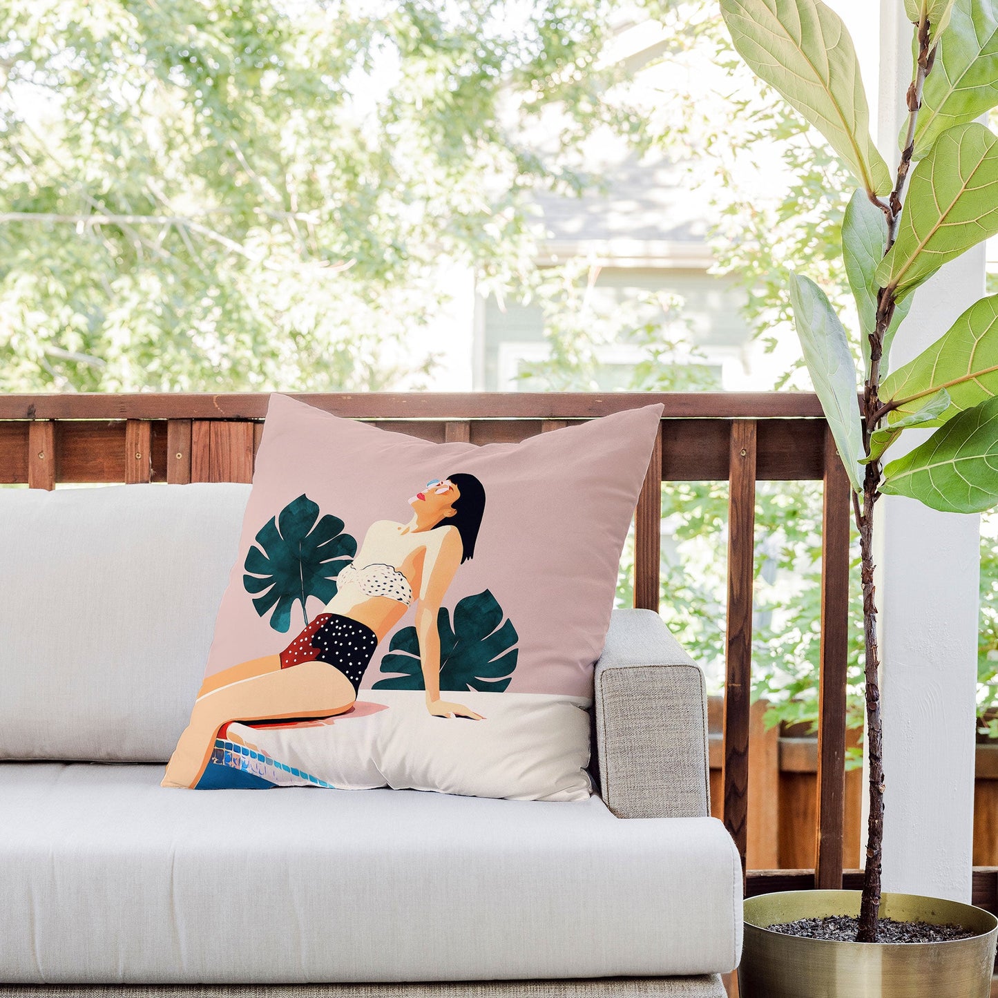 83 Oranges This Sunday Outdoor Throw Pillow