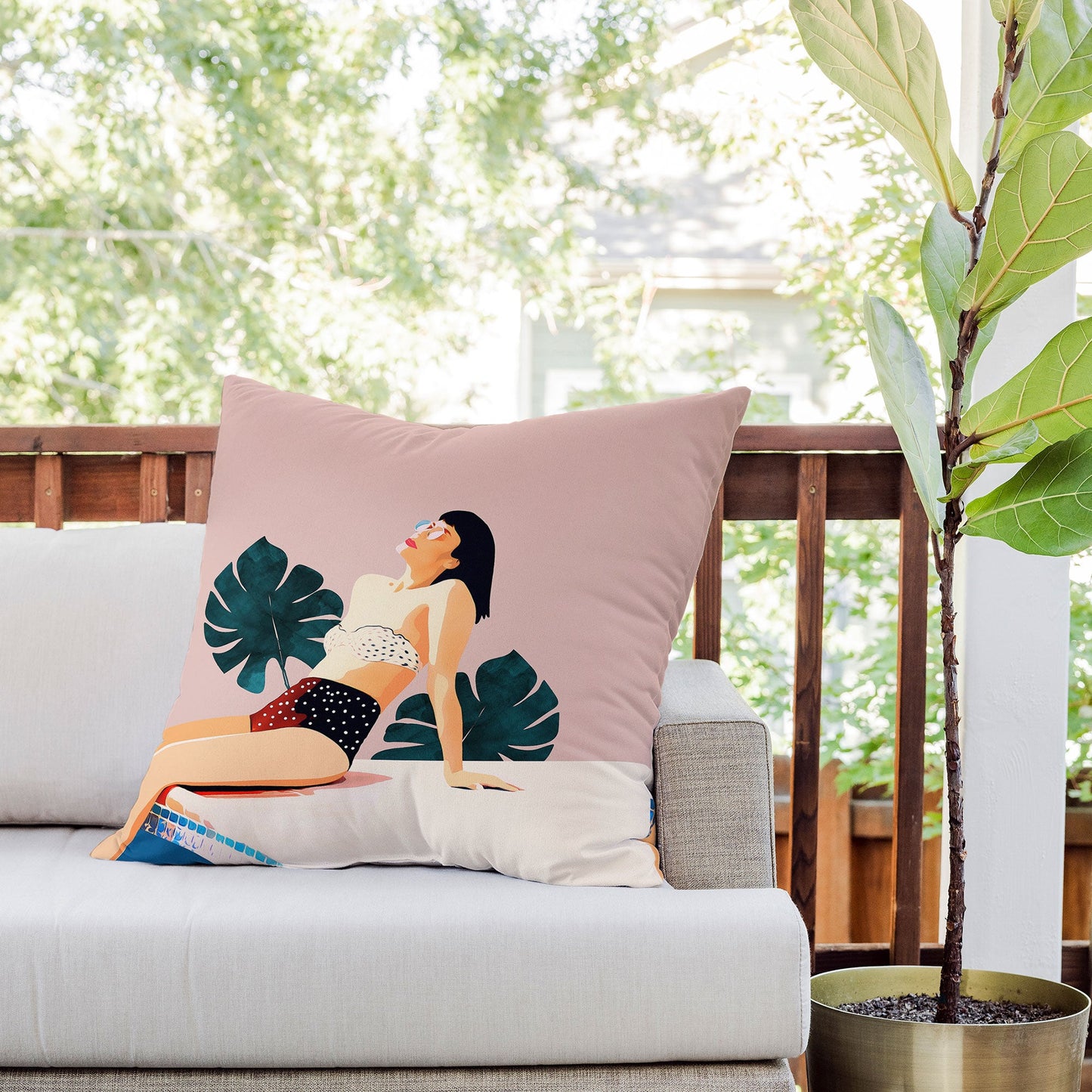 83 Oranges This Sunday Outdoor Throw Pillow