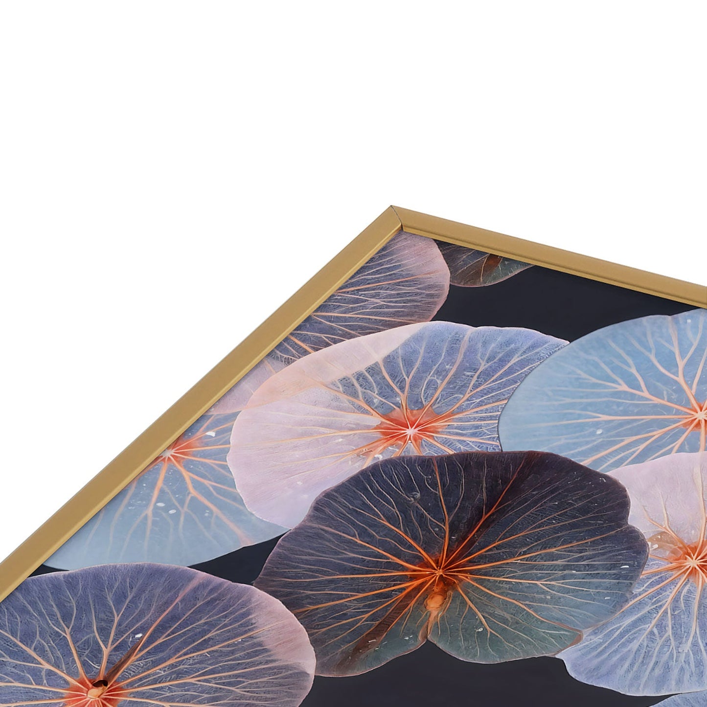 83 Oranges Translucence Square Metal Framed Art Print