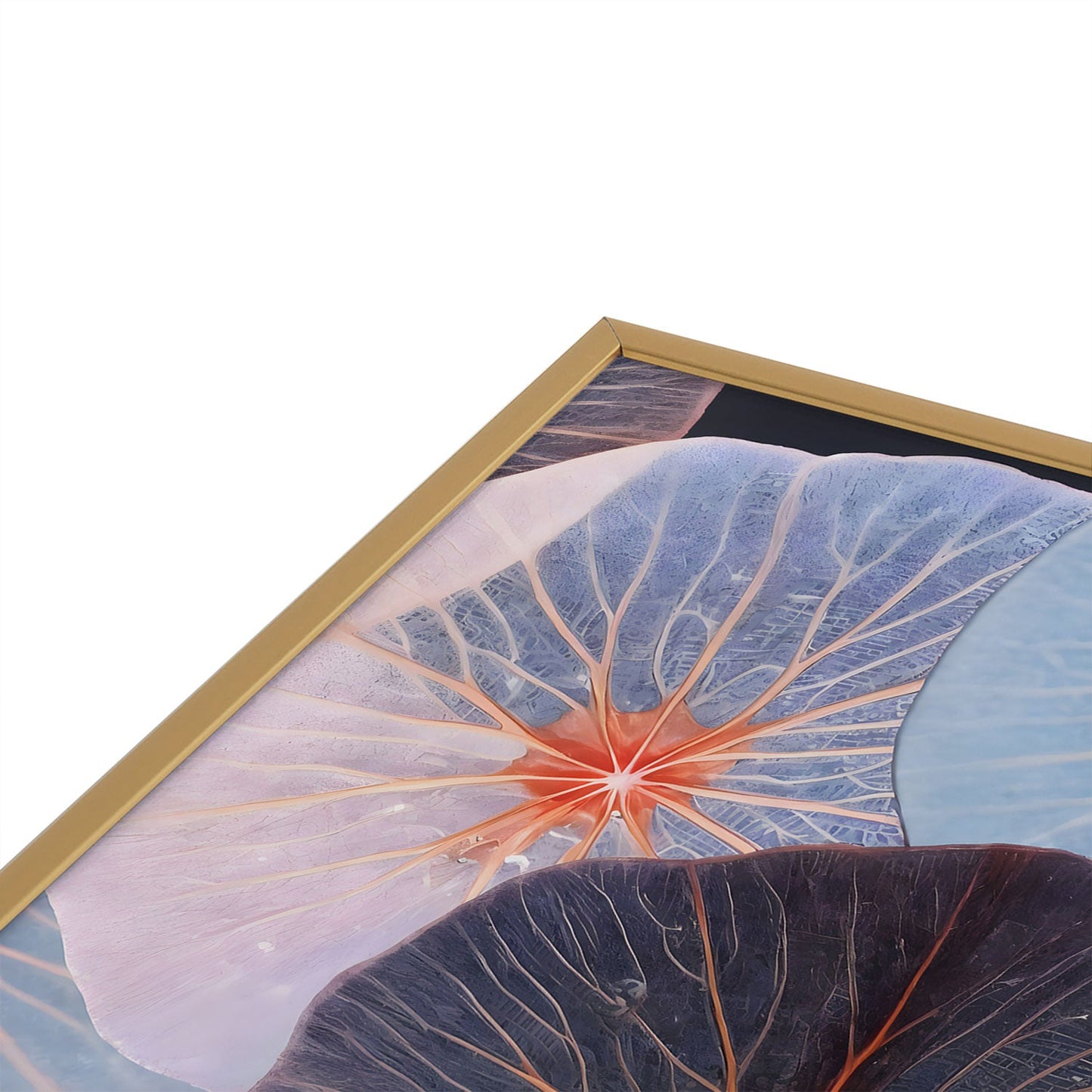 83 Oranges Translucence Square Metal Framed Art Print
