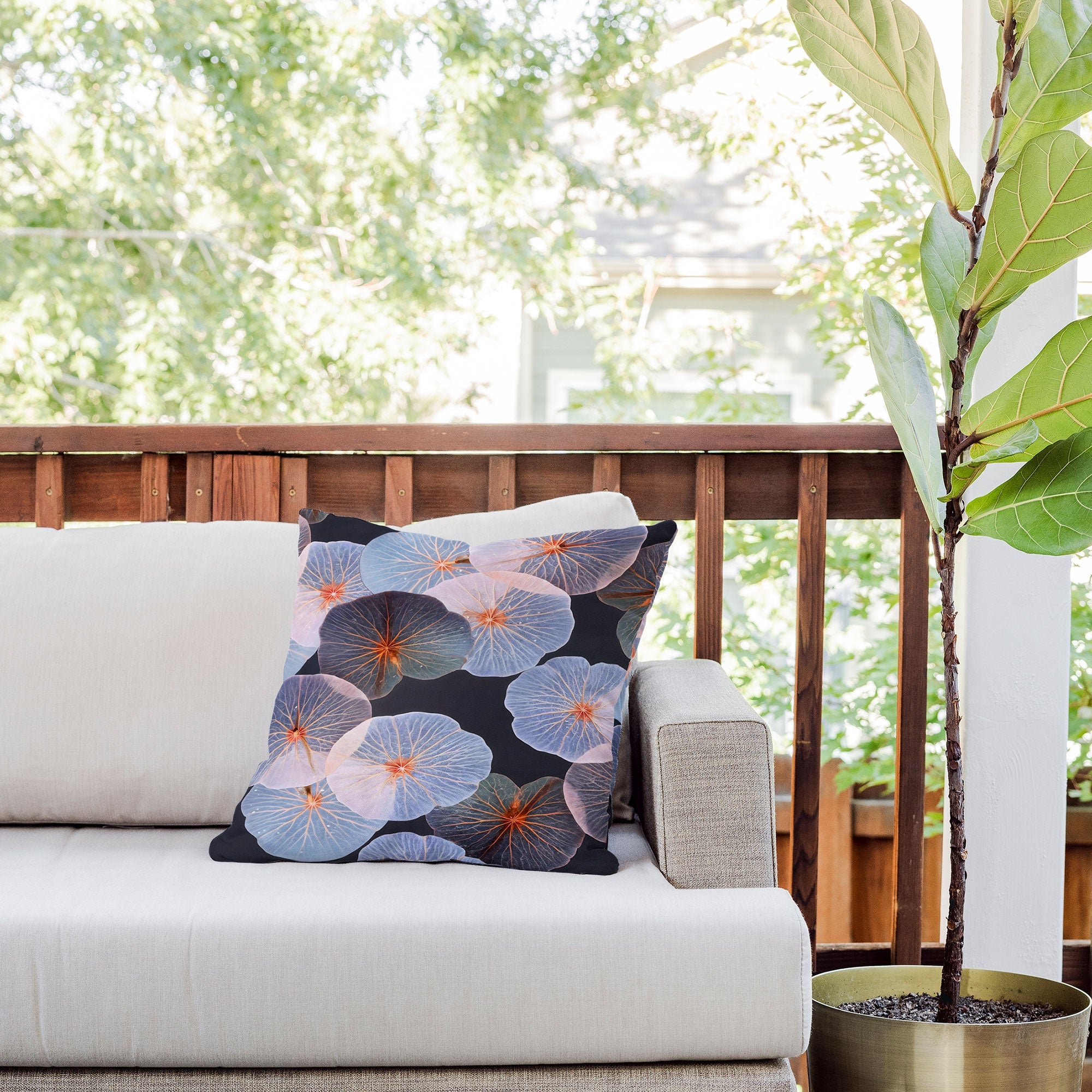 83 Oranges Translucence Outdoor Throw Pillow