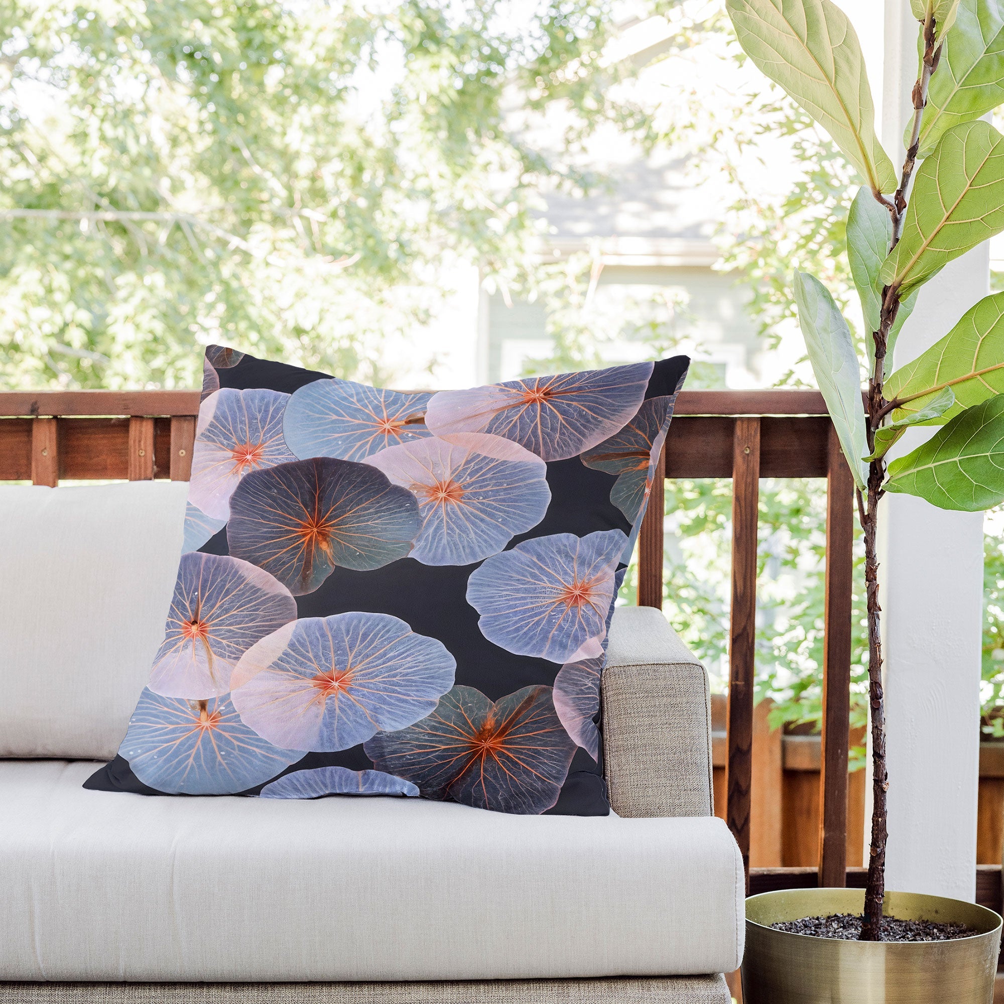 83 Oranges Translucence Outdoor Throw Pillow