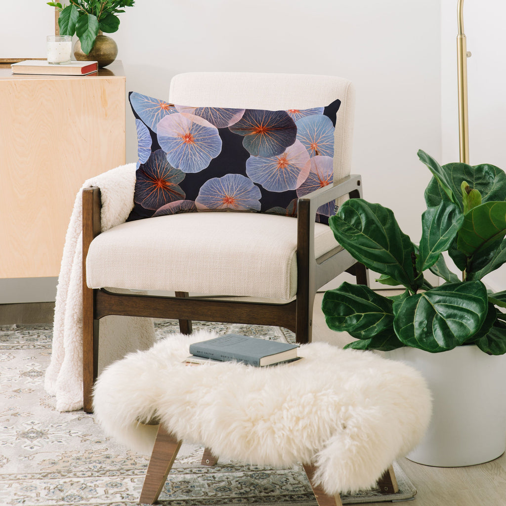 83 Oranges Translucence Oblong Throw Pillow
