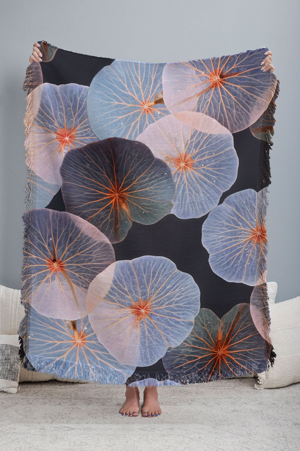 83 Oranges Translucence Throw Blanket