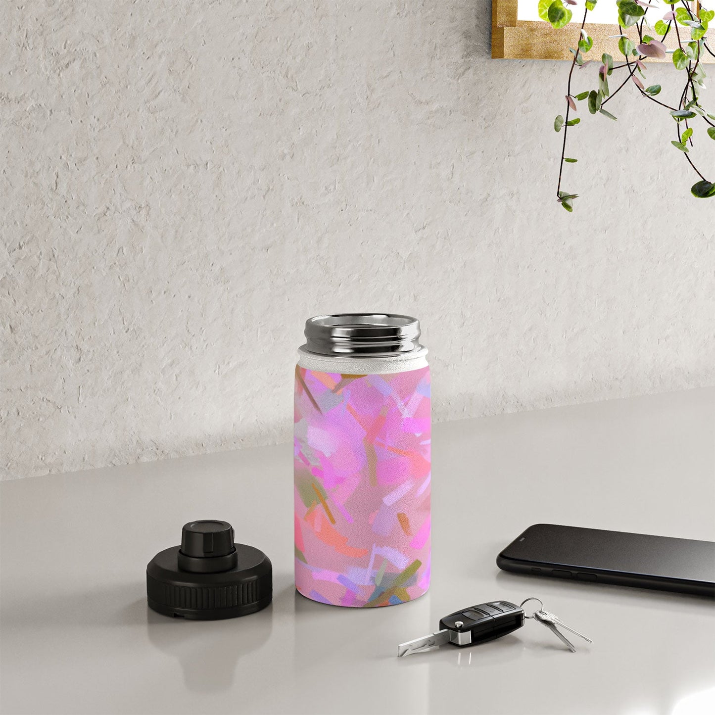 83 Oranges Whispers In Pink Water Bottle