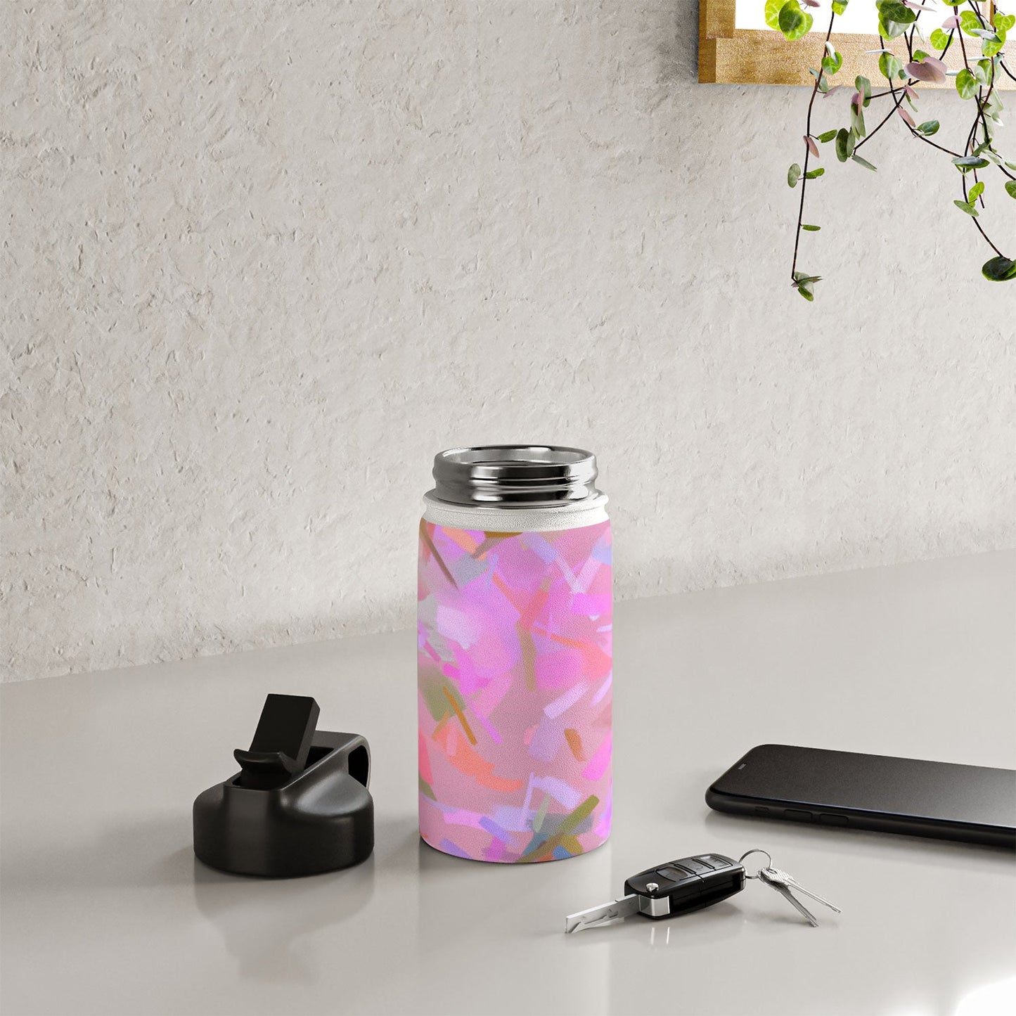 83 Oranges Whispers In Pink Water Bottle
