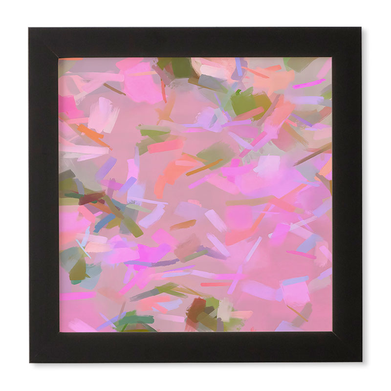 83 Oranges Whispers In Pink Framed Wall Art