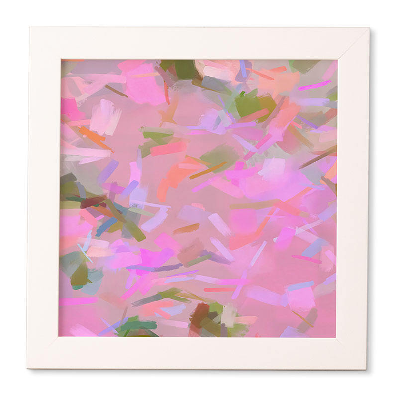 83 Oranges Whispers In Pink Framed Wall Art