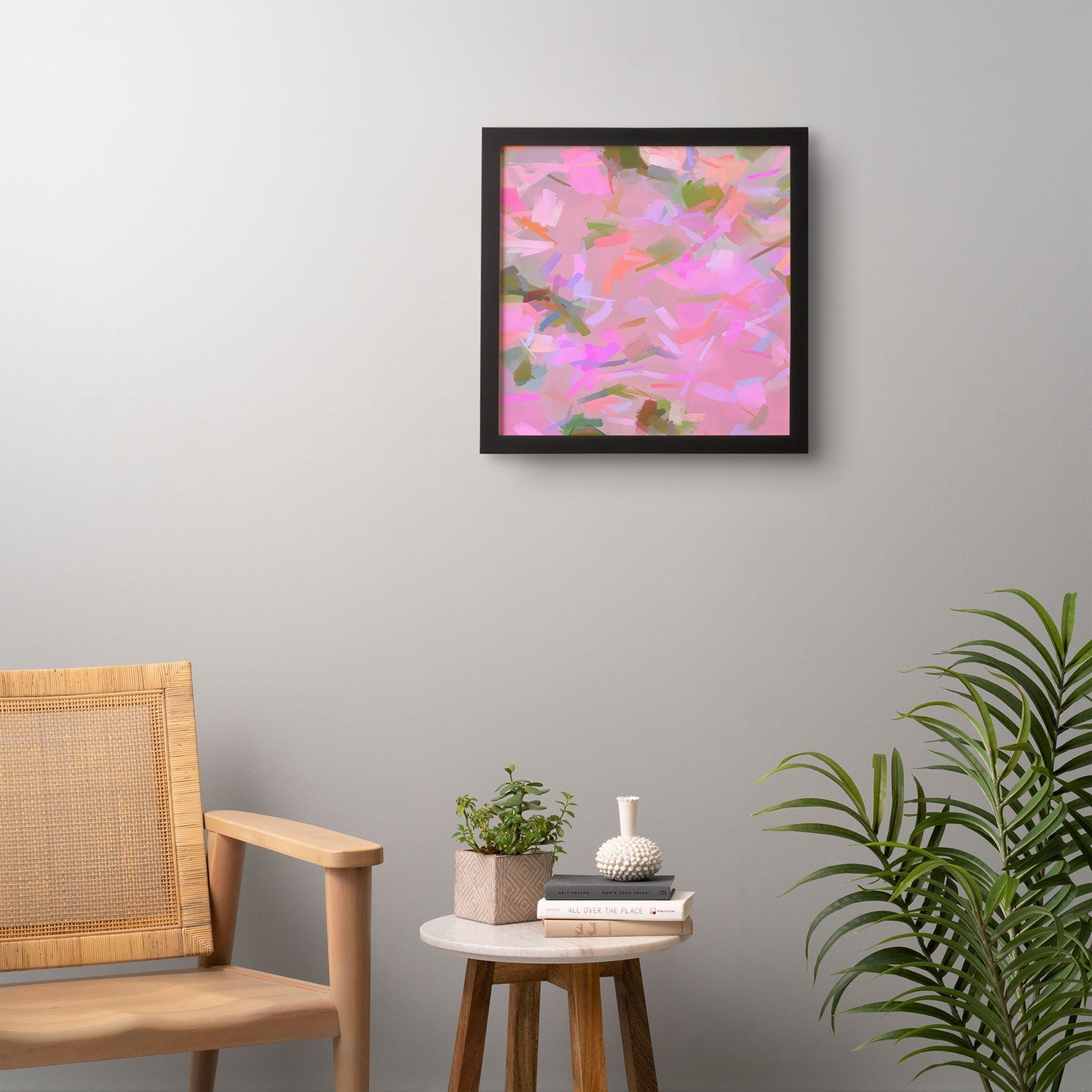 83 Oranges Whispers In Pink Framed Wall Art