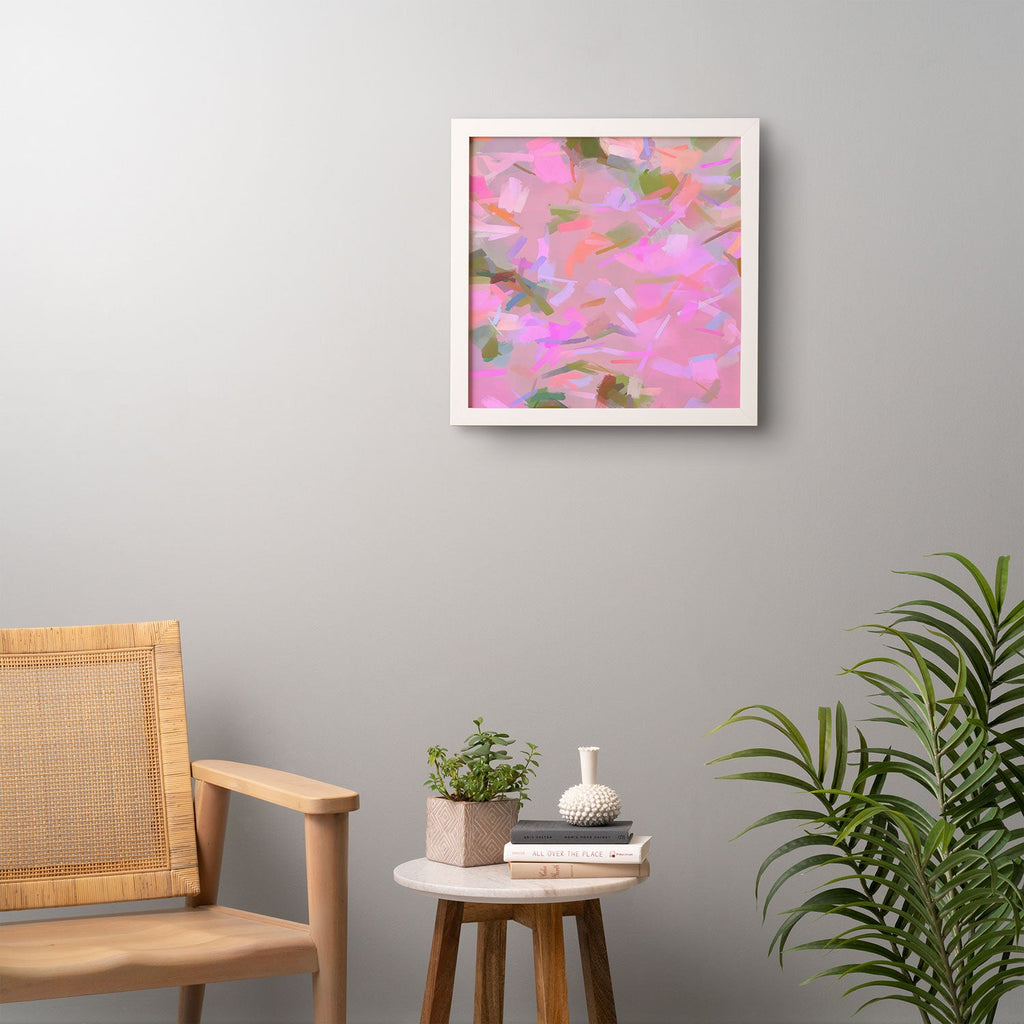 83 Oranges Whispers In Pink Framed Wall Art