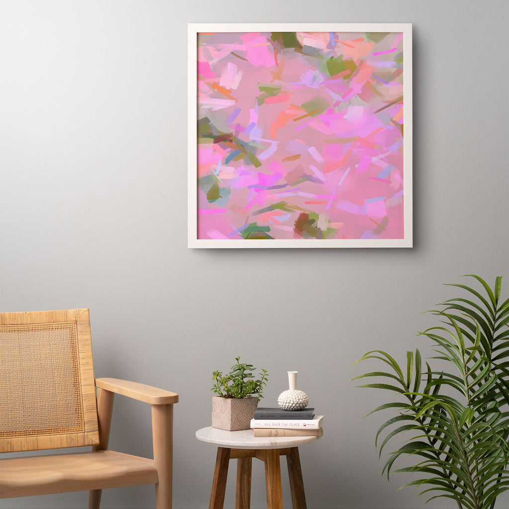 83 Oranges Whispers In Pink Framed Wall Art