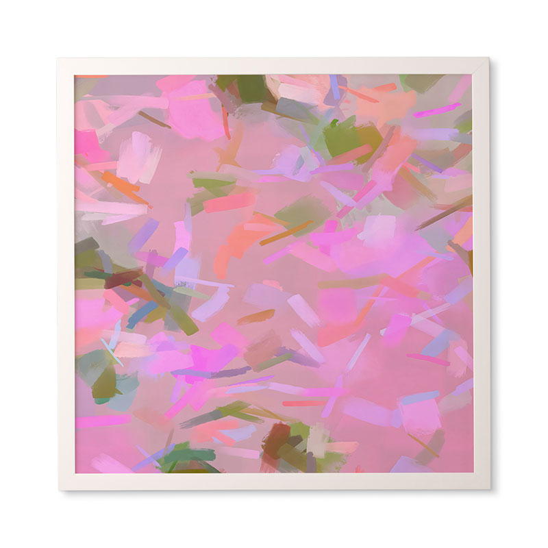 83 Oranges Whispers In Pink Framed Wall Art