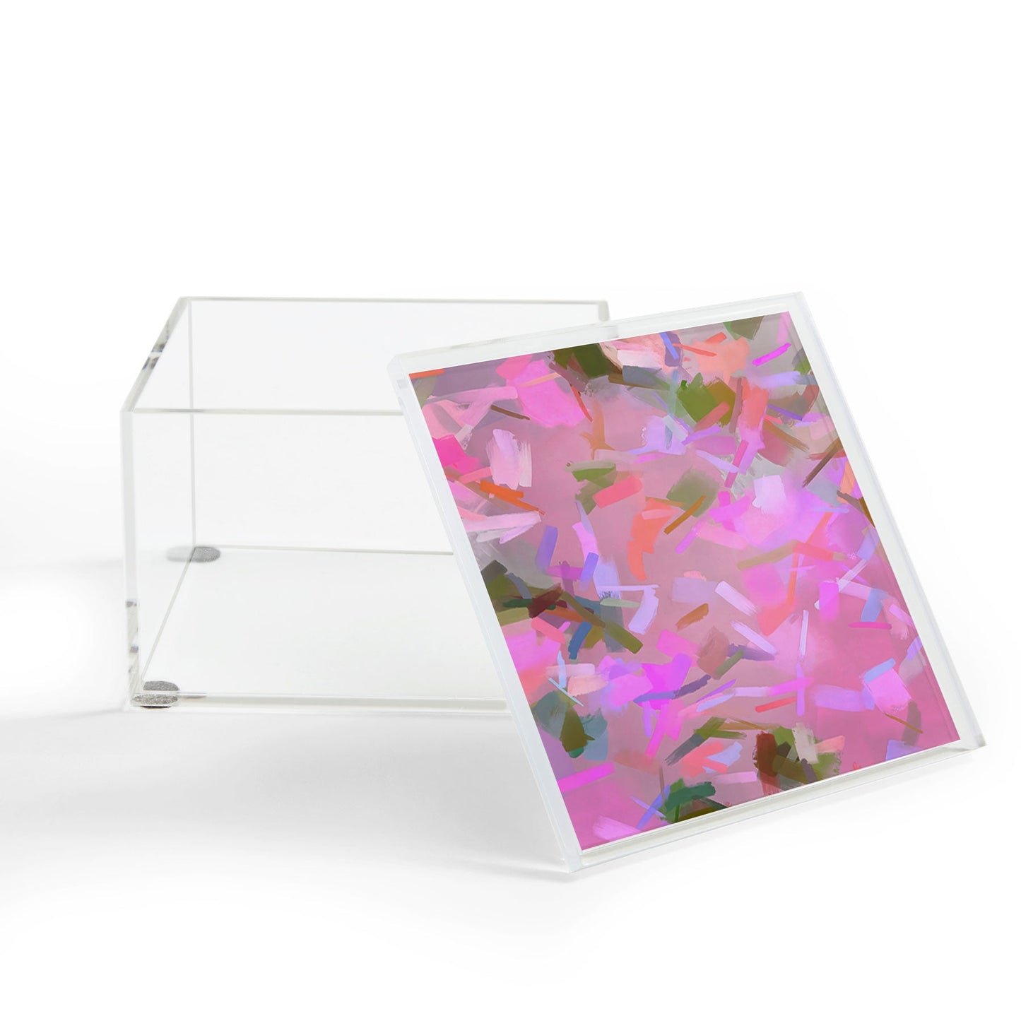 83 Oranges Whispers In Pink Acrylic Box