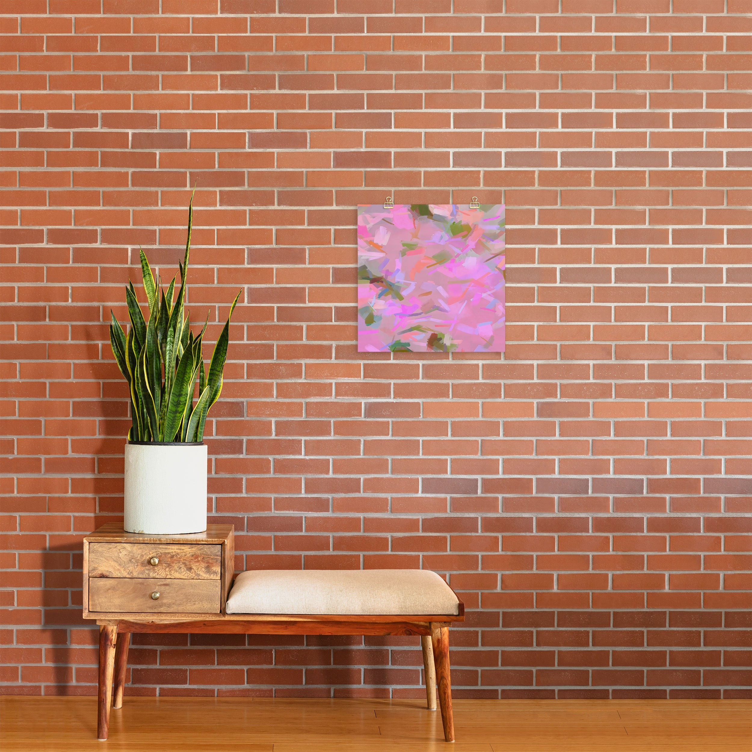 83 Oranges Whispers In Pink Art Print