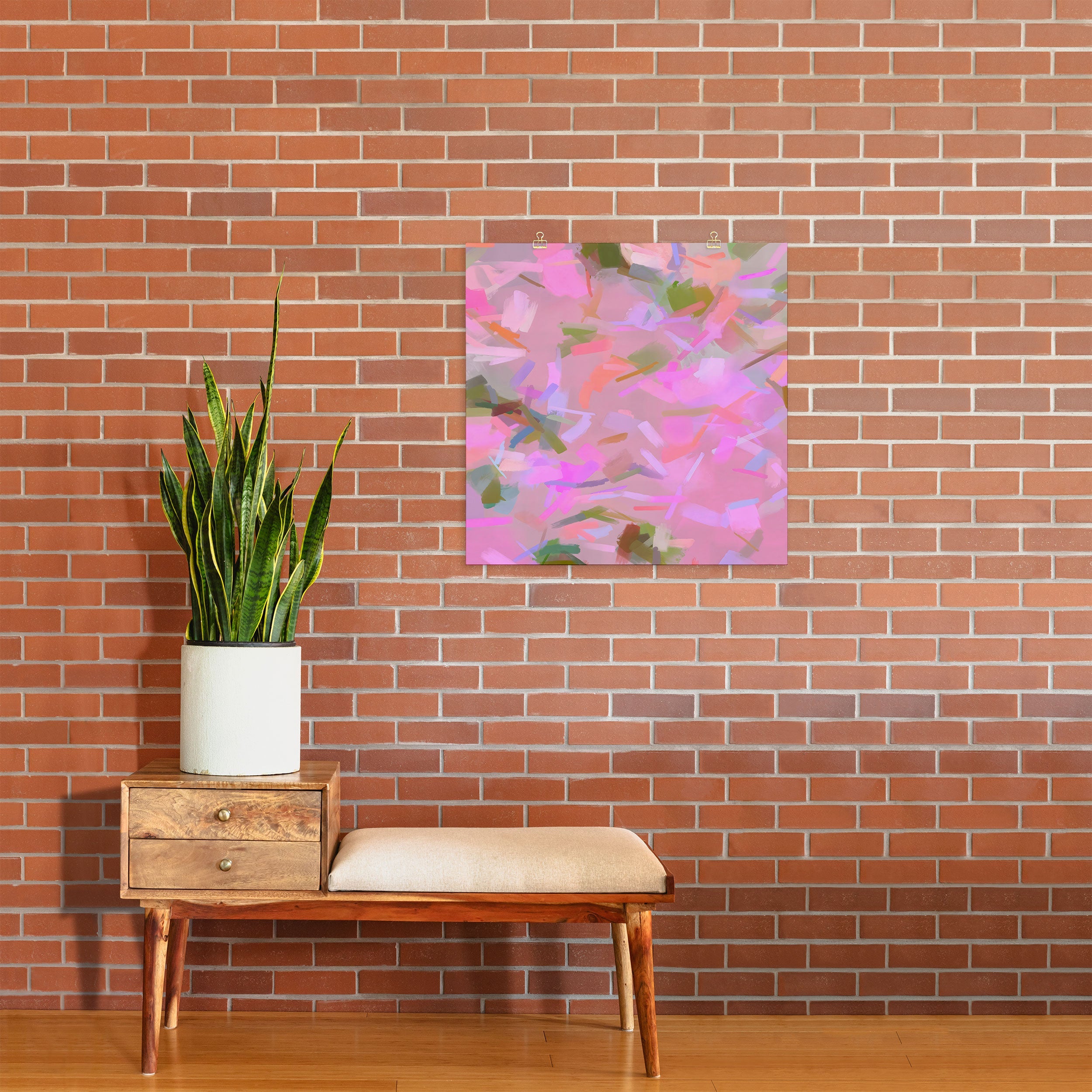 83 Oranges Whispers In Pink Art Print