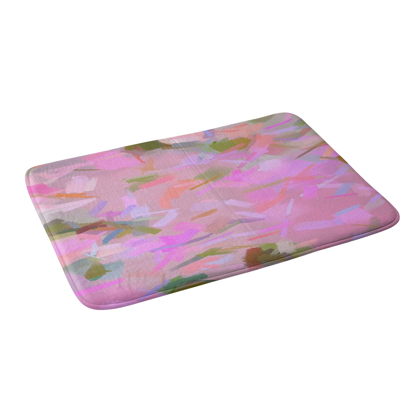 83 Oranges Whispers In Pink Memory Foam Bath Mat