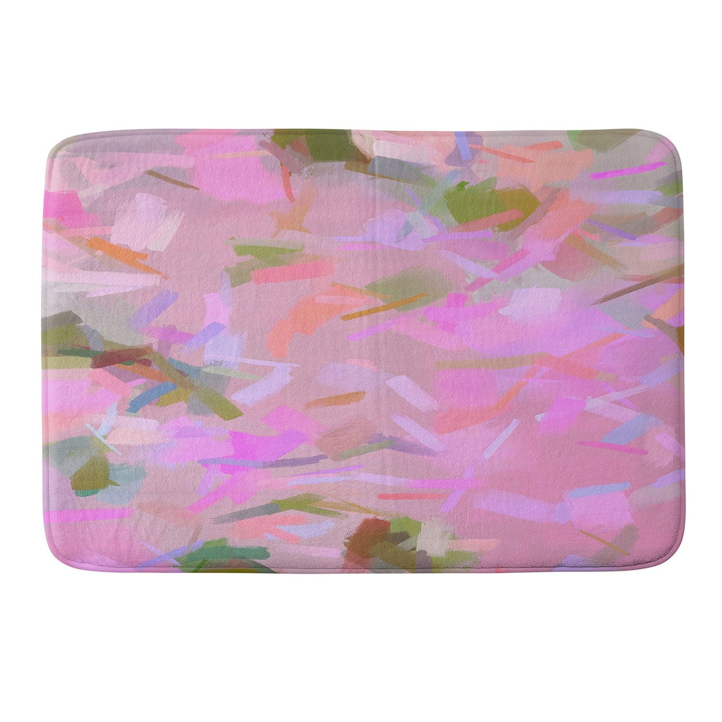 83 Oranges Whispers In Pink Memory Foam Bath Mat
