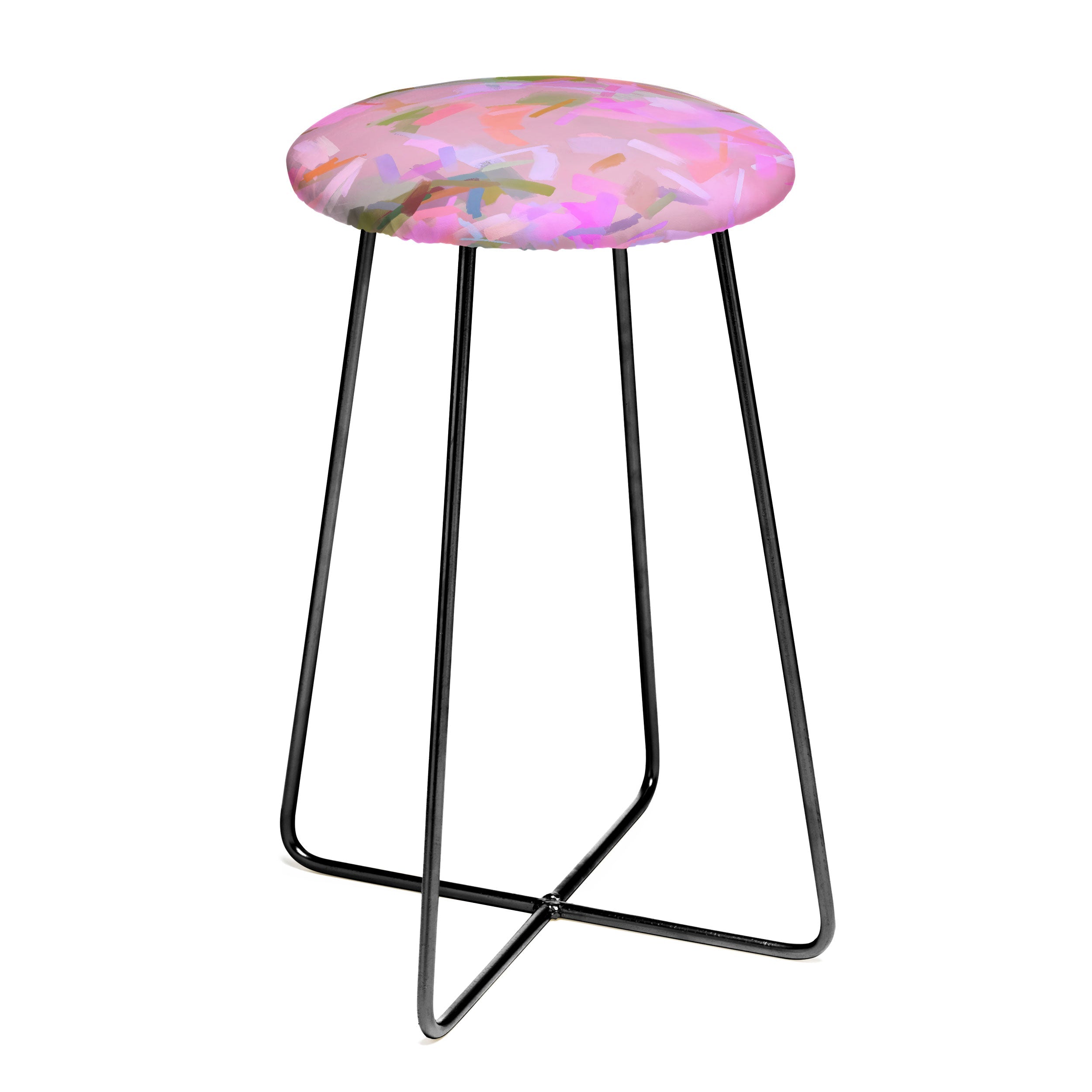 83 Oranges Whispers In Pink Counter Stool