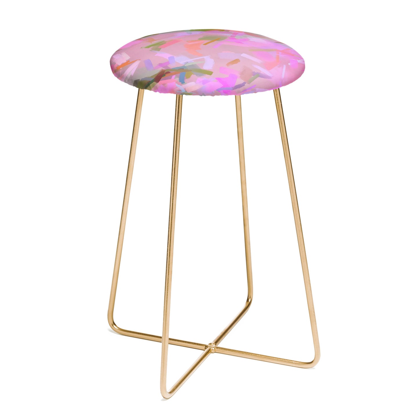 83 Oranges Whispers In Pink Counter Stool