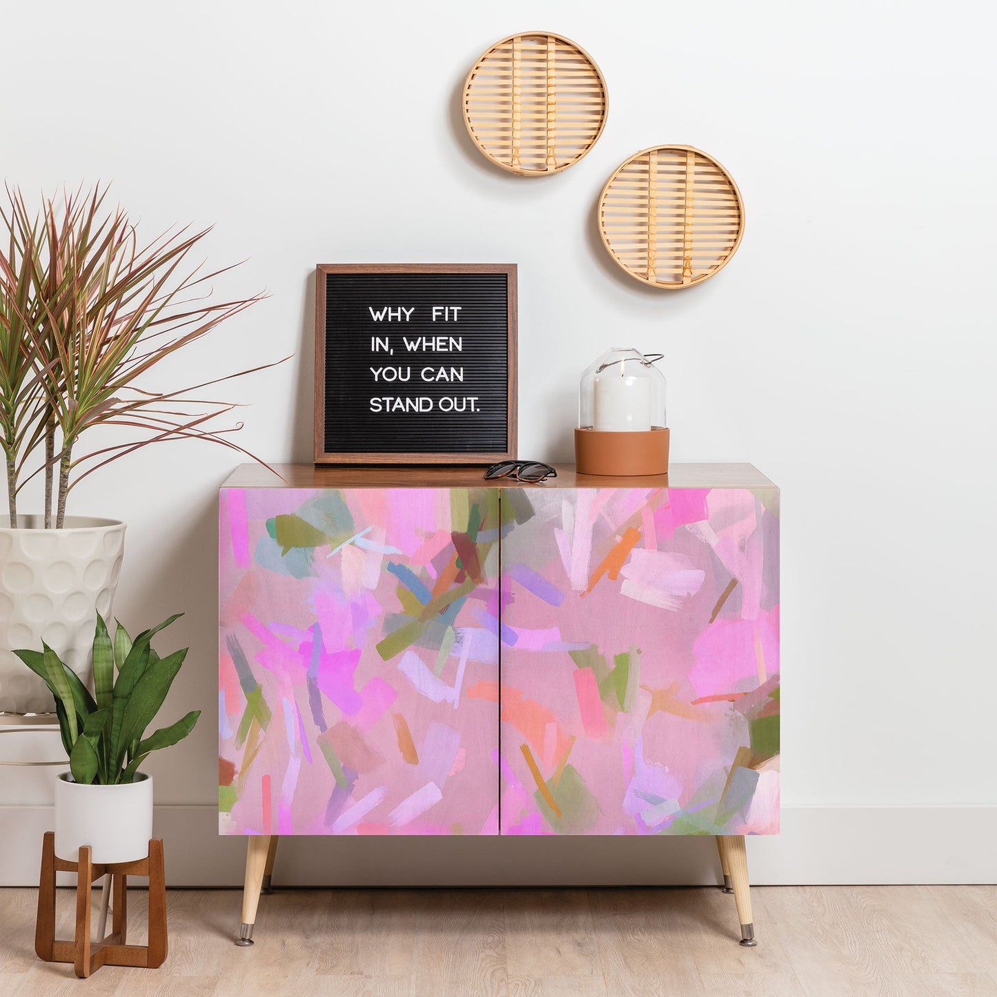 83 Oranges Whispers In Pink Credenza