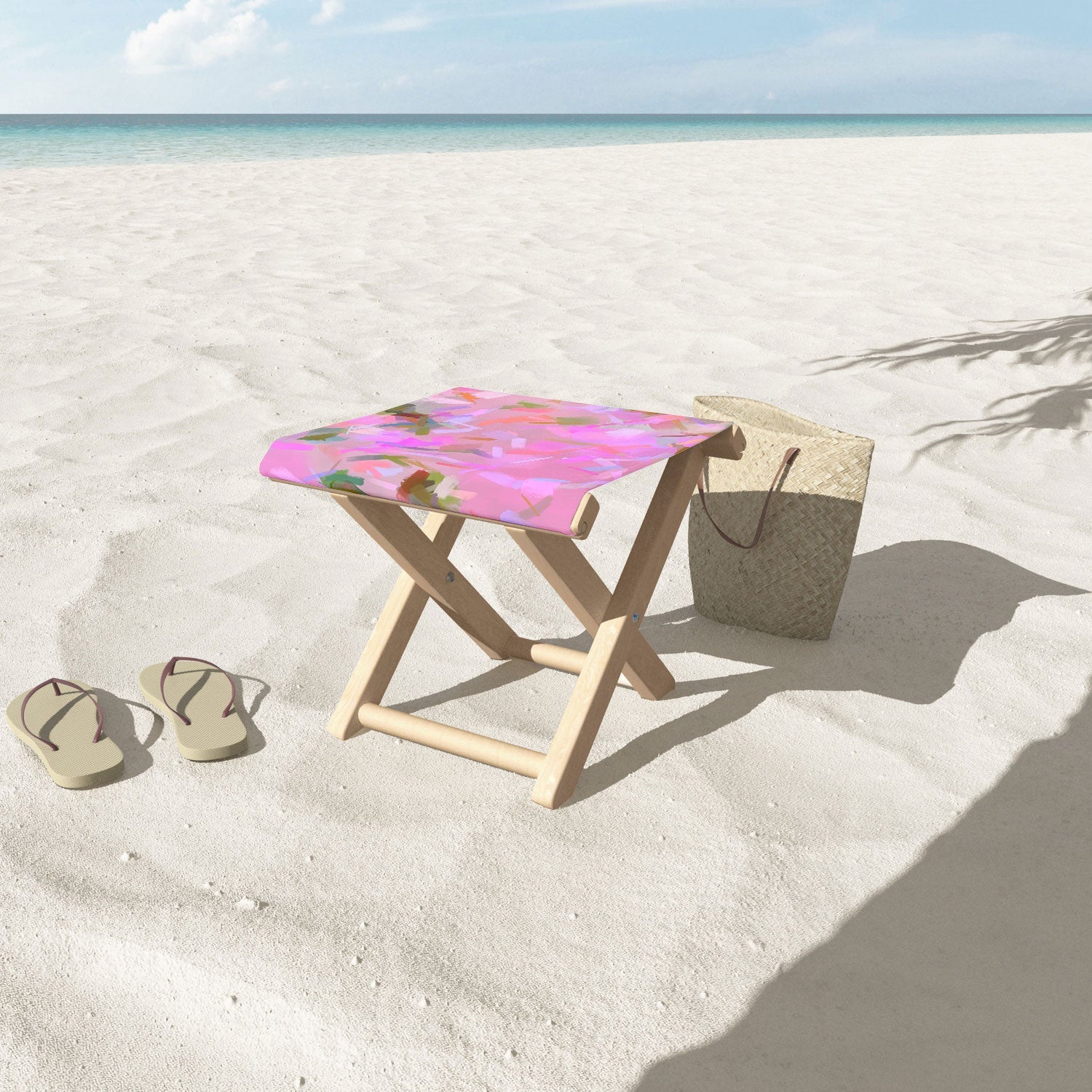 83 Oranges Whispers In Pink Folding Stool