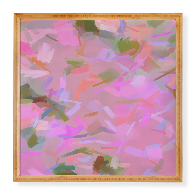 83 Oranges Whispers In Pink Framed Wall Art