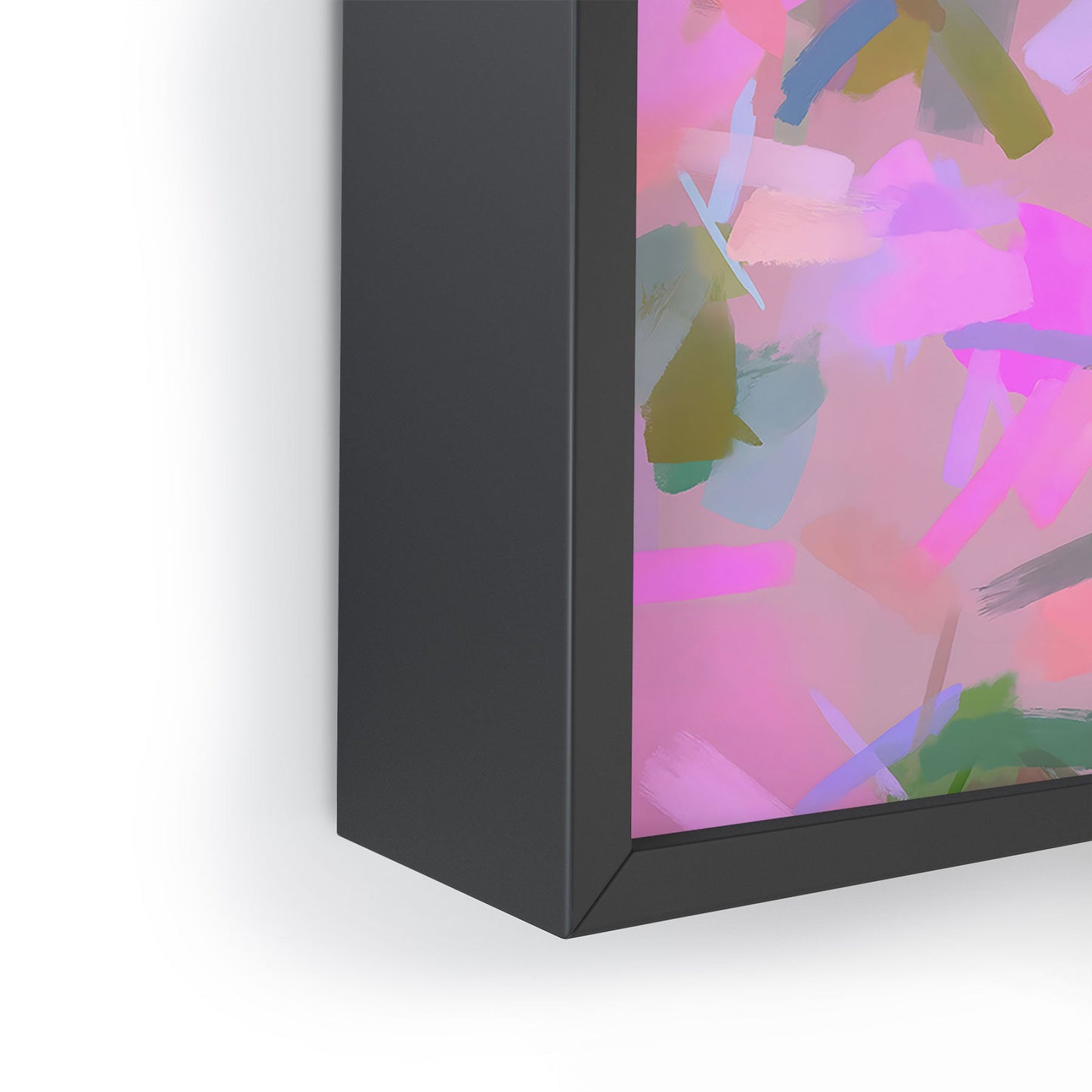 83 Oranges Whispers In Pink Framed Mini Art Print