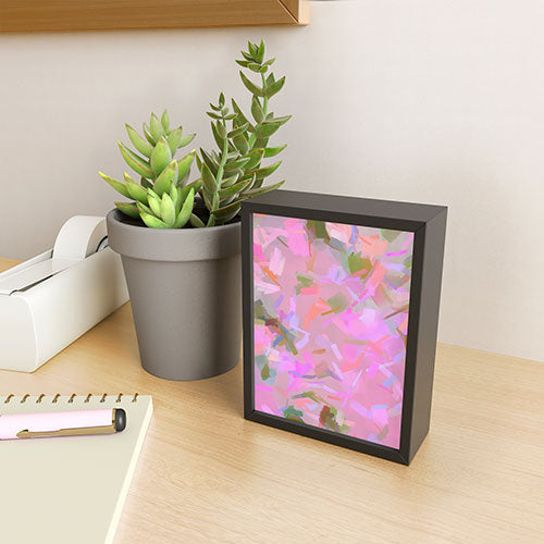 83 Oranges Whispers In Pink Framed Mini Art Print