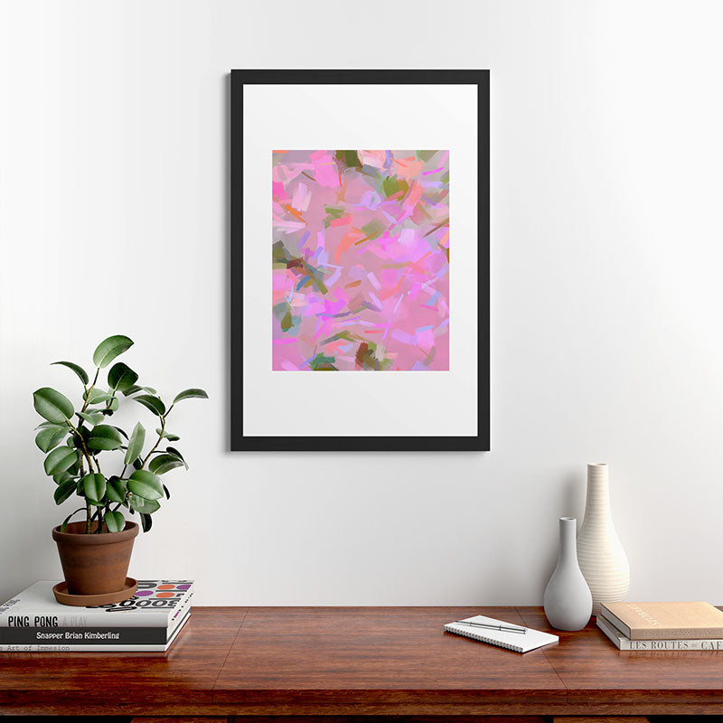 83 Oranges Whispers In Pink Framed Art Print