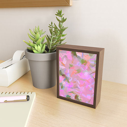 83 Oranges Whispers In Pink Framed Mini Art Print