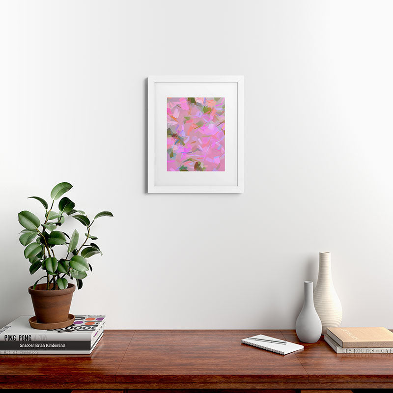 83 Oranges Whispers In Pink Framed Art Print