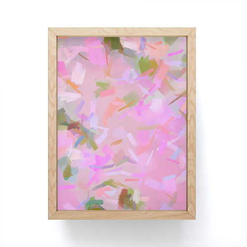 83 Oranges Whispers In Pink Framed Mini Art Print