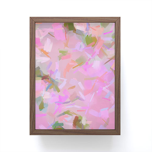 83 Oranges Whispers In Pink Framed Mini Art Print