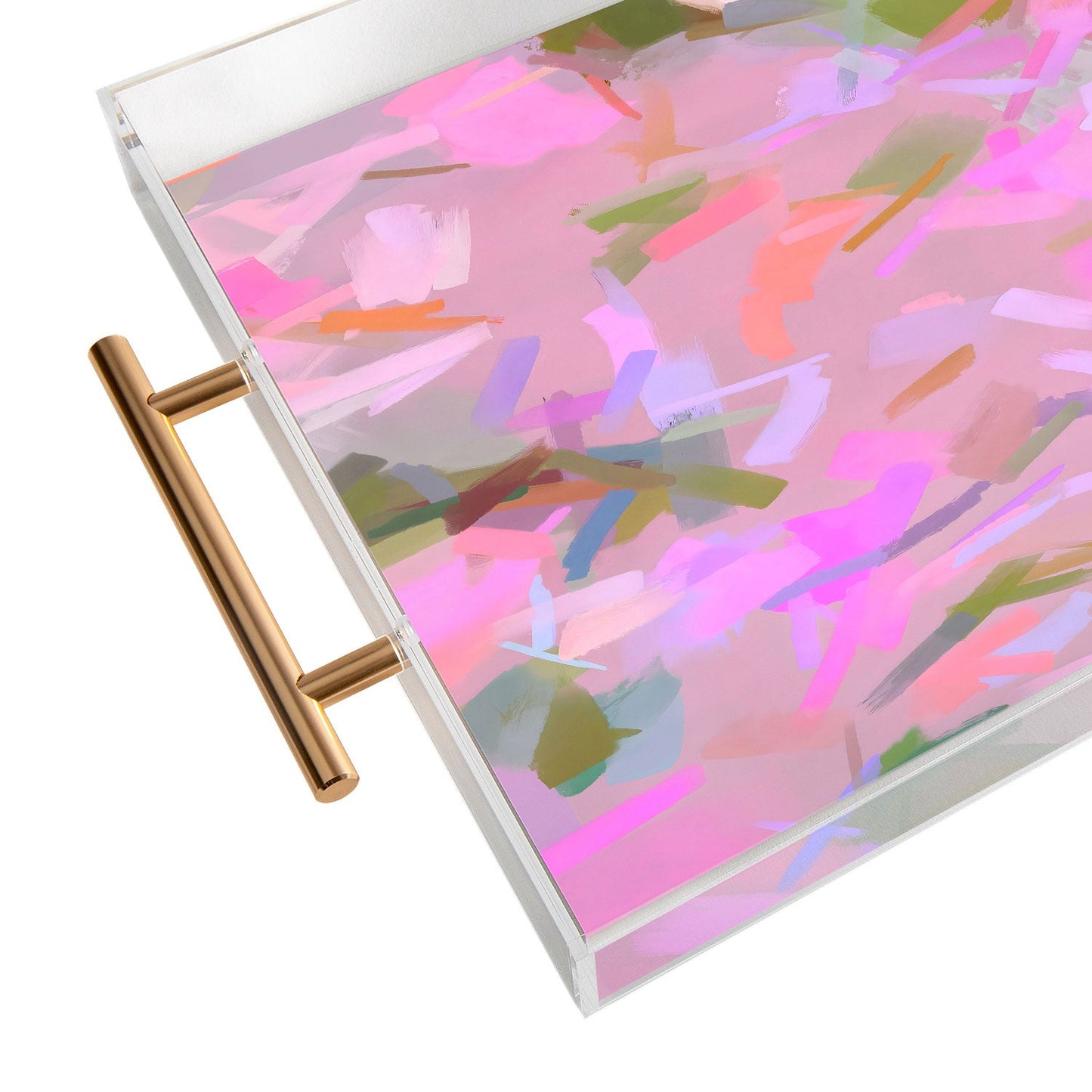 83 Oranges Whispers In Pink Acrylic Tray