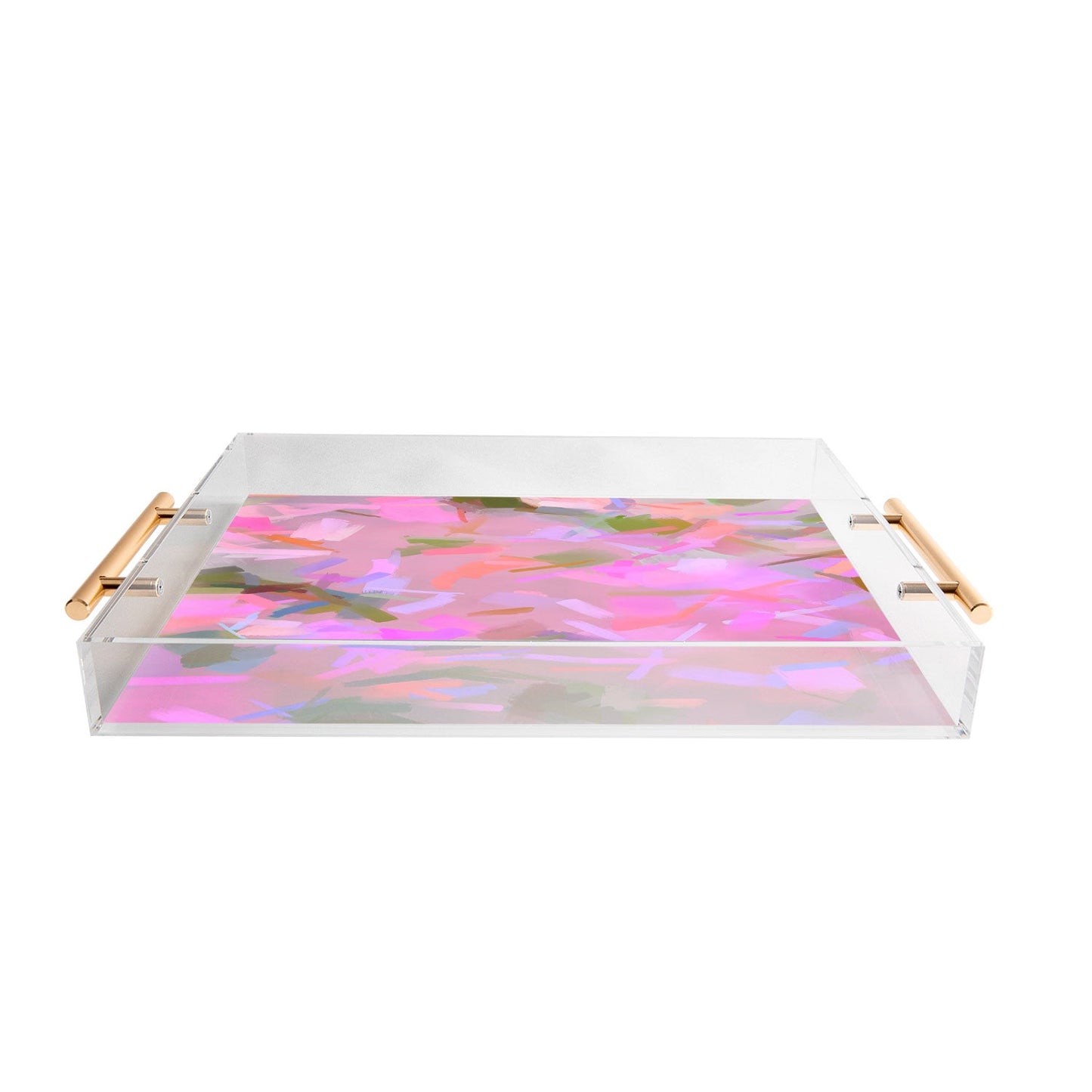 83 Oranges Whispers In Pink Acrylic Tray
