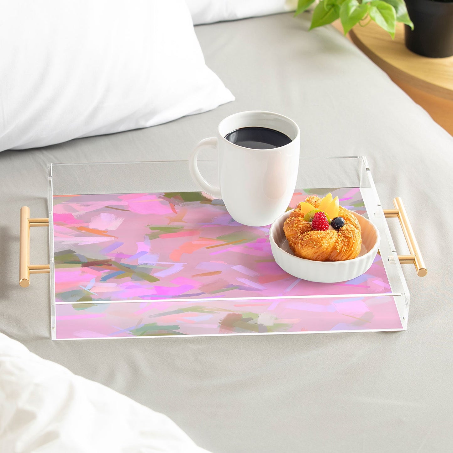 83 Oranges Whispers In Pink Acrylic Tray