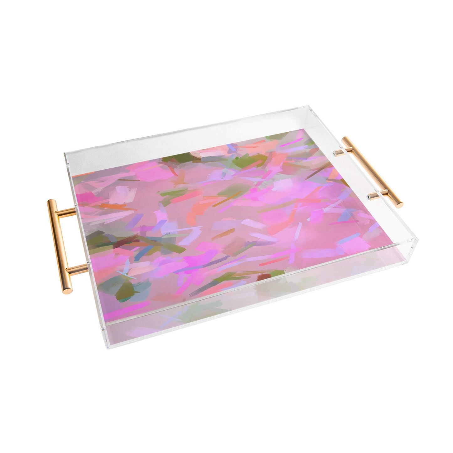 83 Oranges Whispers In Pink Acrylic Tray