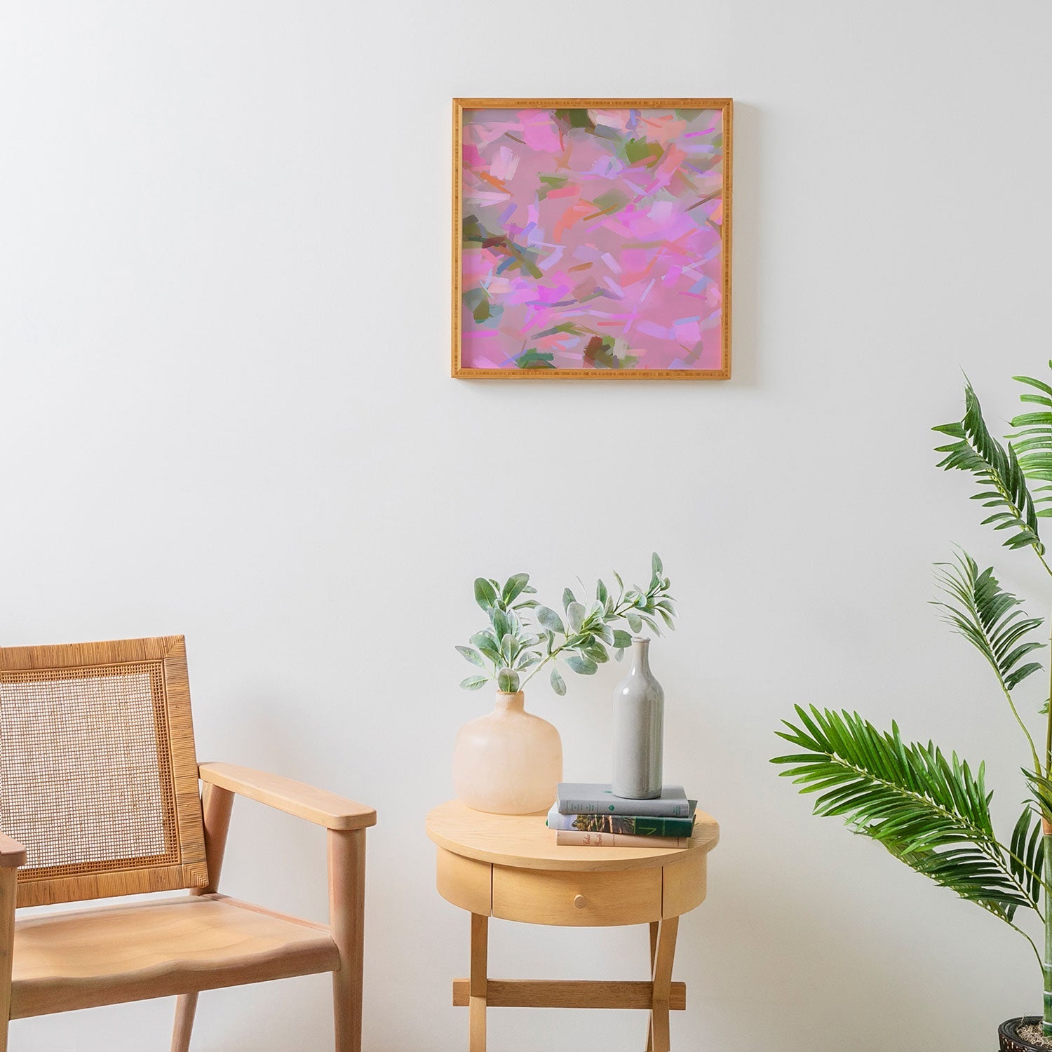 83 Oranges Whispers In Pink Framed Wall Art