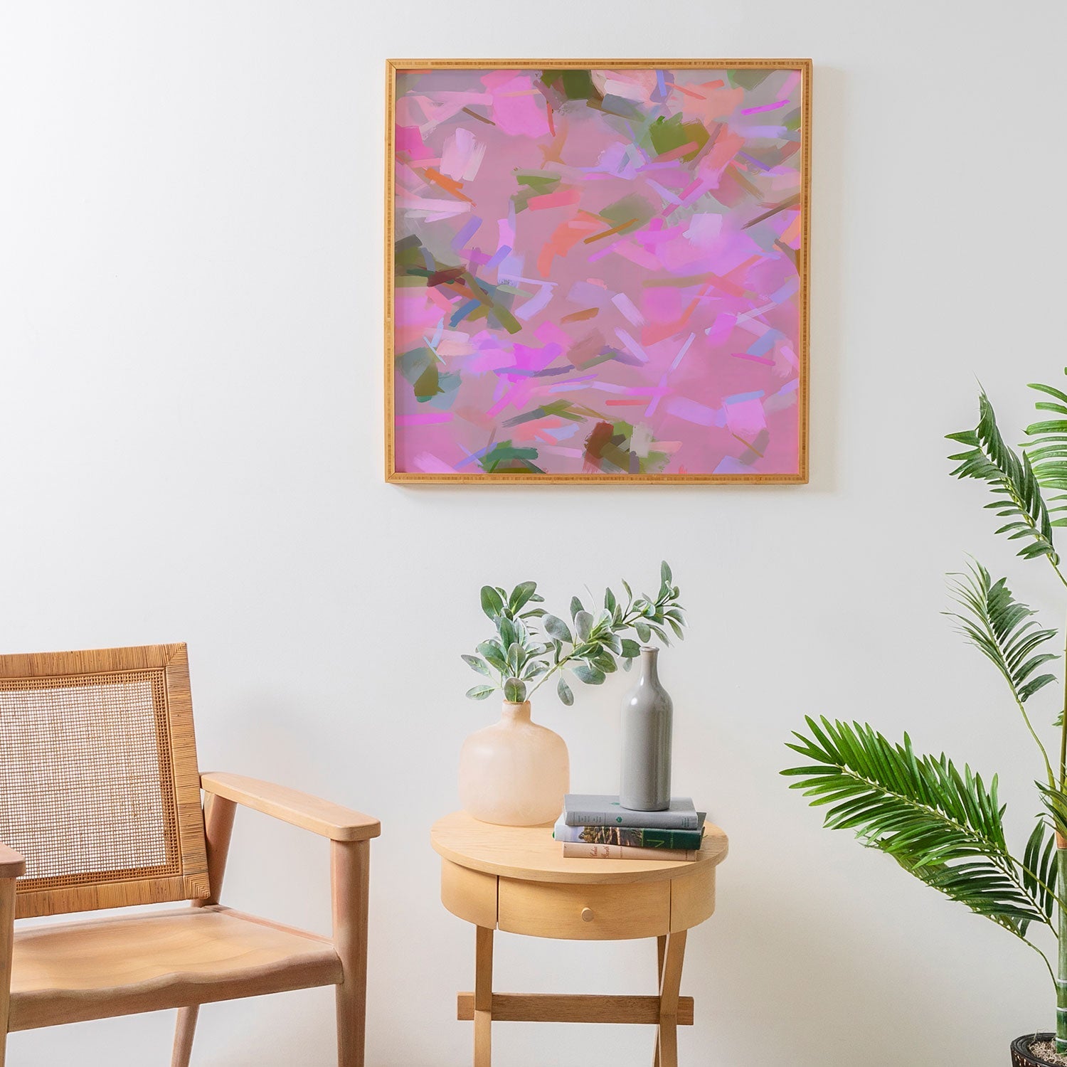 83 Oranges Whispers In Pink Framed Wall Art