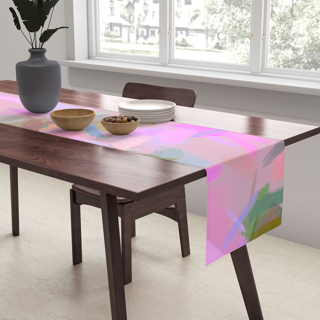 83 Oranges Whispers In Pink Table Runner