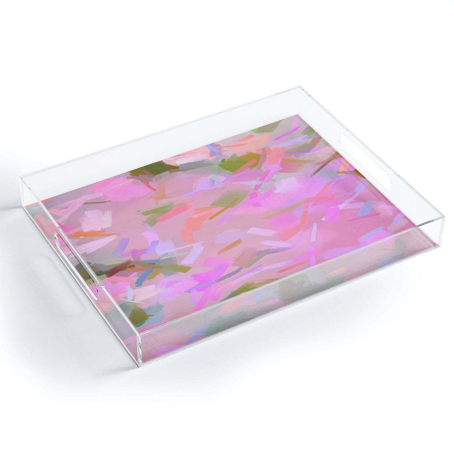 83 Oranges Whispers In Pink Acrylic Tray