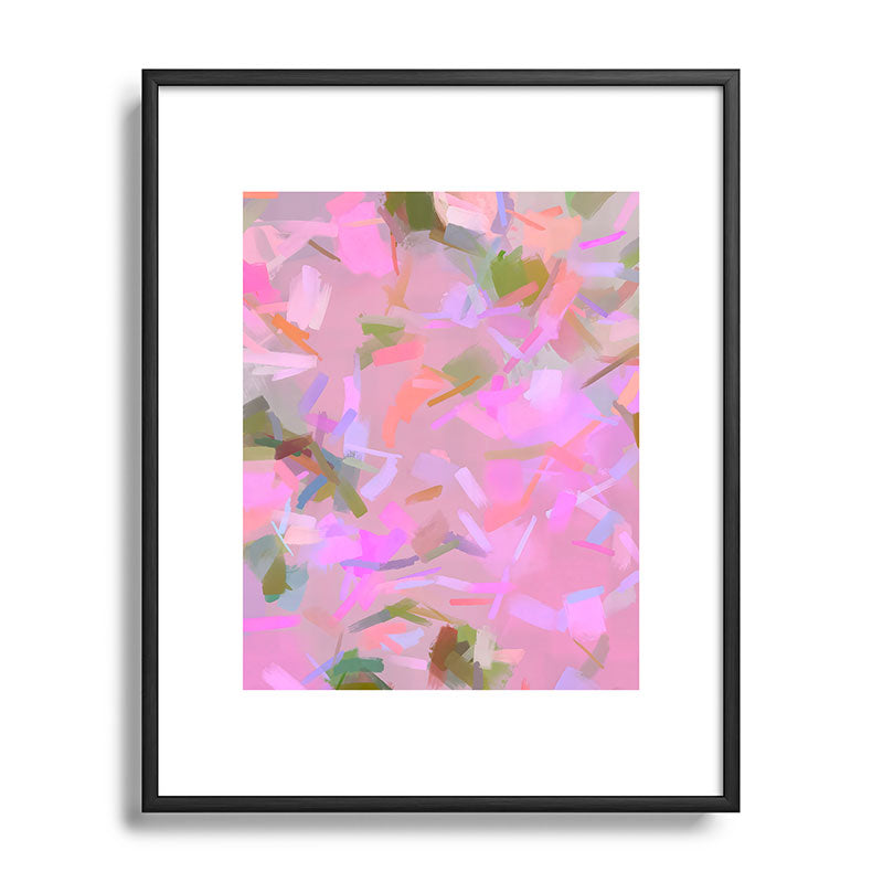 83 Oranges Whispers In Pink Metal Framed Art Print