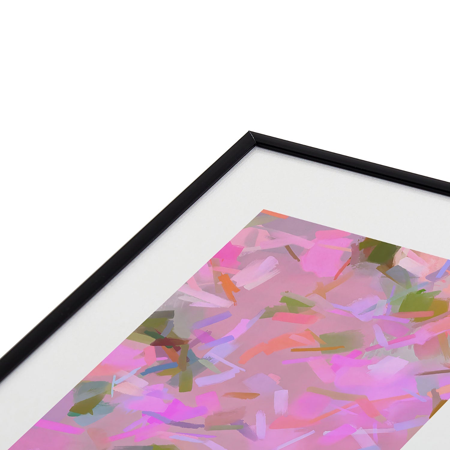 83 Oranges Whispers In Pink Metal Framed Art Print