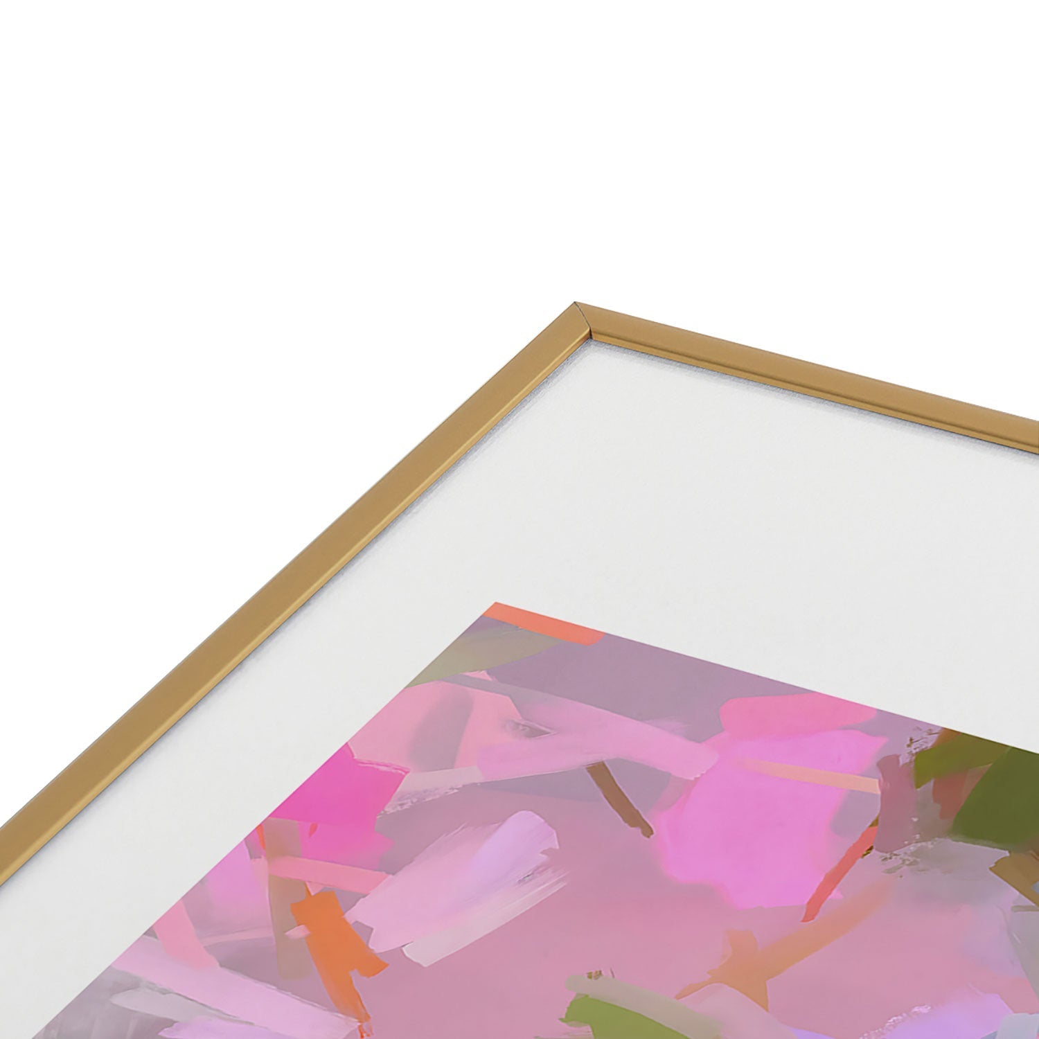 83 Oranges Whispers In Pink Metal Framed Art Print